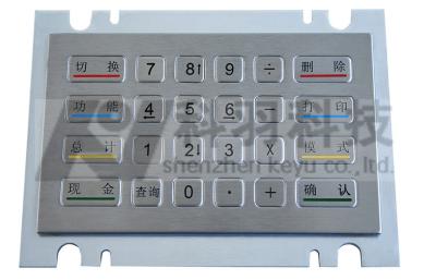 China Wired USB Metal Numeric Keypad Vandal Resistant 24 Key For ATM for sale