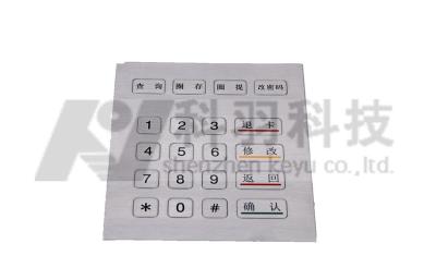 China Backlight Metal Numeric Keypad , 20 Key Stainless Steel Keypad for sale