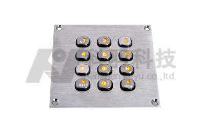 China Teclado numérico do metal chave de 12 abóbadas impermeável com luminoso à venda