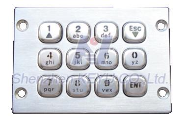 China Backlight Metal Dome Numeric Keypad , Small USB Number Pin Pad for sale