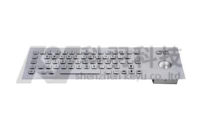 China Panel Mount Metal Keyboard With Trackball For Banking , Stroke Travel 2mm for sale