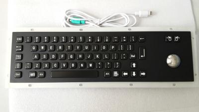 China Wired Black Metal Keyboard Waterproof IP67 With Integrated Touchpad , 120g/1.18N for sale