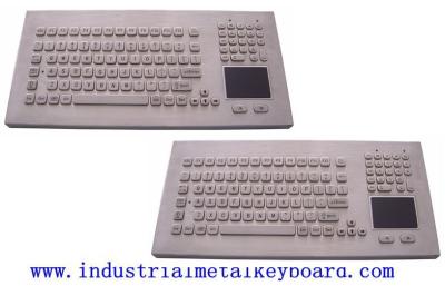 China Panel Mount Industrial Keyboard With Trackball , Function Keys And Number Keypad for sale