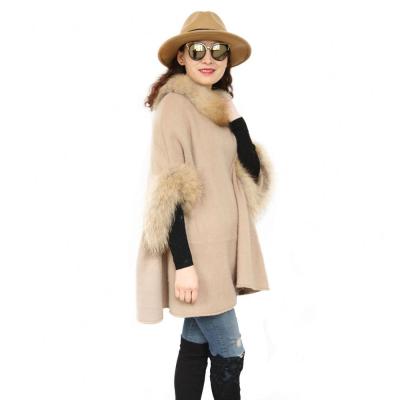 China 2021 Anti-wrinkle classic design fashionable winter long knit real lady raccoon fur shrug for sale