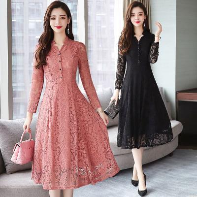 China Woman Clothes 2021trending Short Sleeve Midi Summer Lace Dresses Antistatic Xxxl for sale