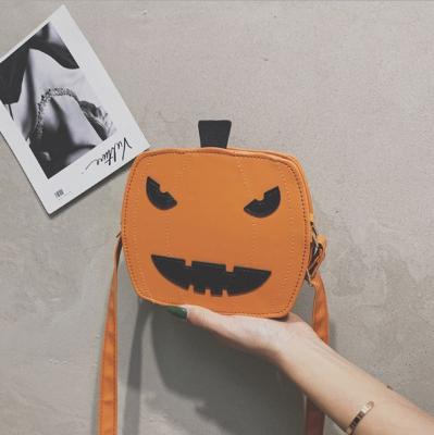 China Wholesale High Quality Water Proof Kaiguang Hallowmas PU Cross - Body Messenger Bag Pumpkin Skinny Single Shoulder Bag for sale