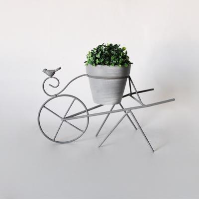 China Modern Hot Selling 1 PC Terracotta Garden Wheelbarrow Metal Plant Stand for sale