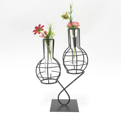 China CLASSIC High Quality Artificial Metal Flower Vases With Table Decoration for sale