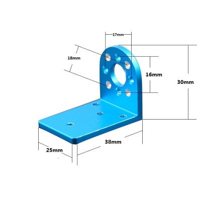 China Vehicles & Remote Control Toys L Type CNC Metal Alloy Mount Multiple 8 Mounting Holes 16mm 17mm 18mm For RC Cars Boats 24mm 28mm Diameter Motors 370 380 390 for sale