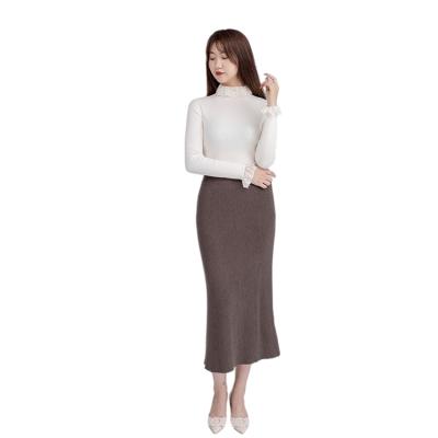 China Plus Size Customized Casual Elegant Mermaid Design Woman Knitted Half Skirt for sale