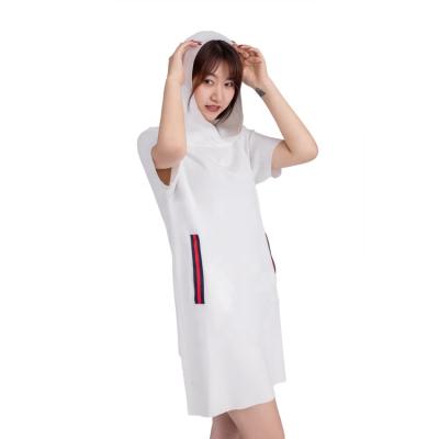 China White Short Sleeve Anti-Wrinkle Cute One-Piece Sweater Dress Hot Selling Girls' Knitted Pullover School Style for sale