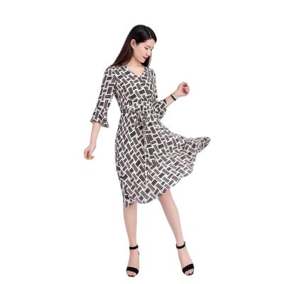 China 2021 spring and summer new fashion casual short-sleeved women's anti-static long dress for sale