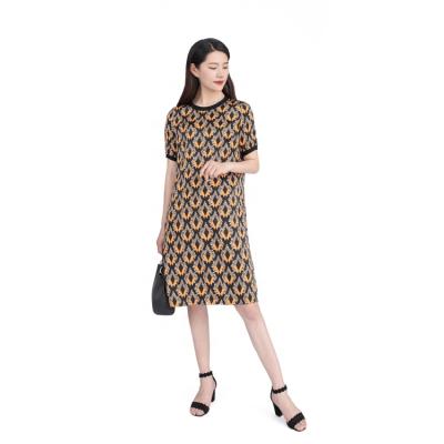 China High Quality Floral Women's Mid-Length Skirt Women's Fashion Tight Anti-static Custom Sleeve Long Shorts Summer Casual Dress for sale