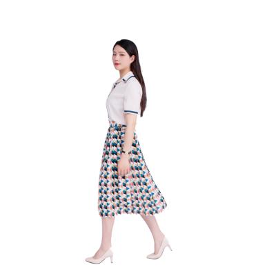 China Plus size women's clothing wholesale fashion stretch skirt beach women's leisure floral group of latest trumpet for sale