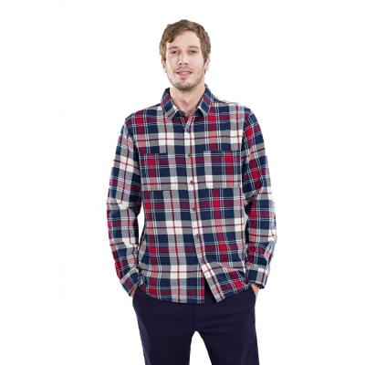 China Autumn and winter new men's cotton large casual shirt long sleeve plaid shirt for sale