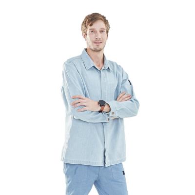 China Wholesale Soft Comfortable Denim Shirt Men's Long Sleeve Anti-pilling Quality 100% Cotton Casual Coat for sale