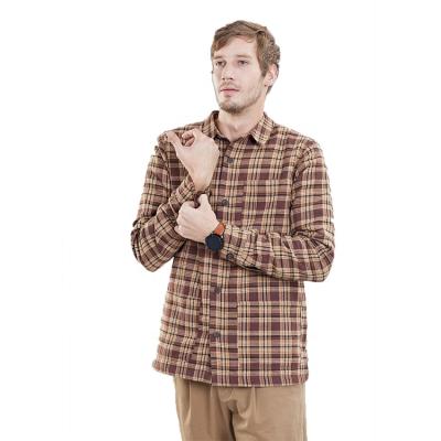 China New European Men's Long Sleeve Plaid Anti-pilling Casual Shirt Men's Fashion Shirt Loose Shirt Organic Cotton for sale