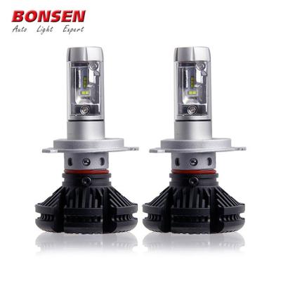 China h1 h11 h7 h4 X3 led headlight bulbs 50w 6000lumen double color led light car 9004 9007 9005 9006 headlight kits 6000K headlight for sale