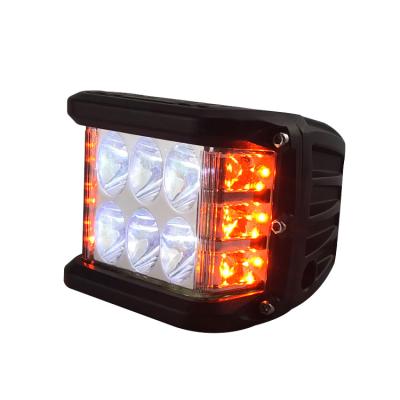 China Mini Flashing ATV Truck Motorcycle 45W Aluminum Fog Headlight Pod Mini Flashing ATV Red Blue 12V Amber Dual Color 24V Strobe 3 Inch Led Work Turn Signal Light for sale