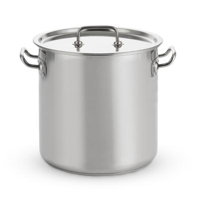 China Restaurant and Hotel Commercial Large Cooking Soup Hot and Cold Belly High Shape Large Capacity Stainless Steel Casserole Stock Pot for sale