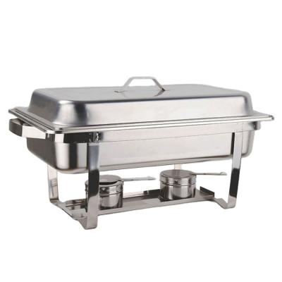 China Stainless Steel Chaffers 9 Liter Chaffers Stainless Steel Disposable Collapsible Chaffers and Food Hydraulic Seving Tray Buffet Set Wedding Chafers for sale