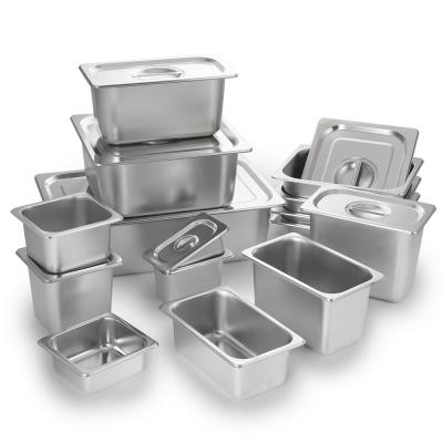 China Size Steel201 1/4 Gastronom Pan High Quality Promotional Stainless Food Container of Restaurant Kitchen Inductry for Buffet Restaurant for sale