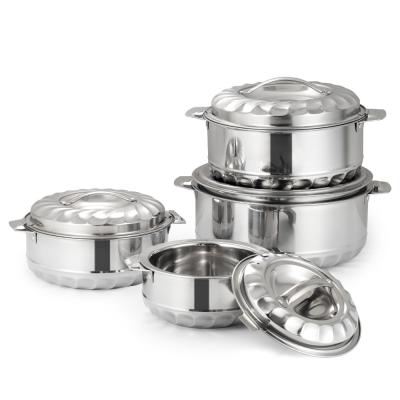 China Reusable Stocked Bowl Deluxe Container Food Prep Storage Meal Stainless Steel Food Warmer Set Casserole for sale