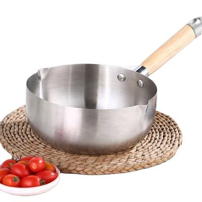 China Factory price sustainable stainless steel induction bottom stainless steel frying pan korean sauce pan set for restaurant and hotel for sale