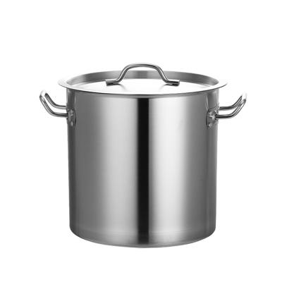 China Sustainable Multi Size Round Soup Barrel Stainless Steel Barrel With Bottom Lidded Soup Pot for sale