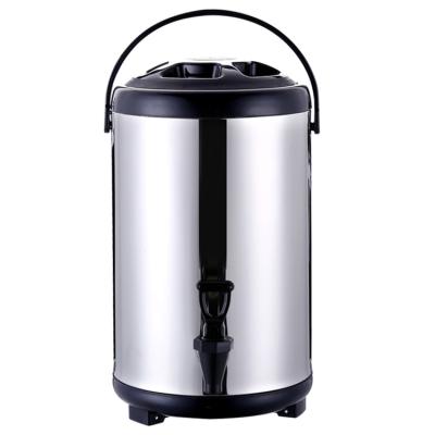 China Portable Large Sustainable Food Barrel With Cover For Kitchen Round Stainless Steel Soup Barrel Pot Heat Preservation Of Cauldron for sale