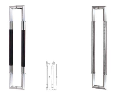 China Foshan Nanhai Yuexing Modern 304 316 Stainless Steel Double Sides Glass Door Handle for sale