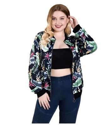 China Plus Size Breathable Baseball Fashion Style Autumn Winter Print Women Casual Uniform Jacket 2020 for sale