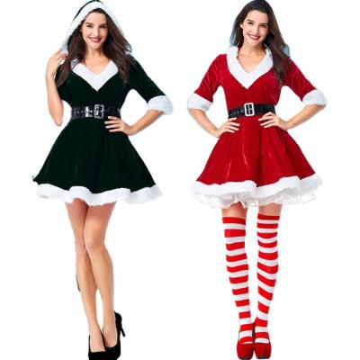 China Christmas Angel Fancy Dress Plus Size Santa Claus Costumes Christmas Outfits Adults Christmas Costume for sale