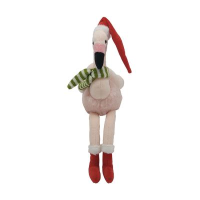 China China Manufacturer New Product Stuffed Christmas Soft Red Hat Plush Flamingo Animal Toy for sale