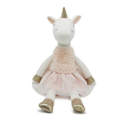 China New White Gold Soft High Quality Pink Horns Clogs Stuffed Animal Toys for sale