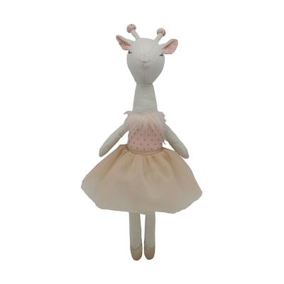 China China Supplier Wholesale Custom Canvas Soft Cloth Stuffed Animals Ballerina Plush Giraffe Toy for sale