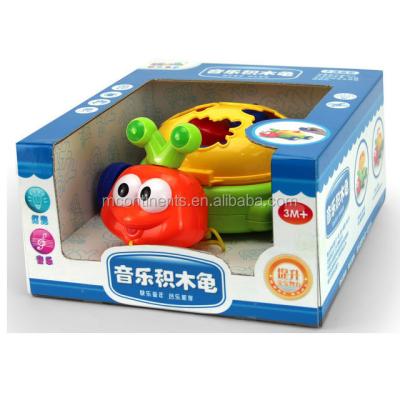 China Educational Plush Toy Building Block Turtle with Music for sale