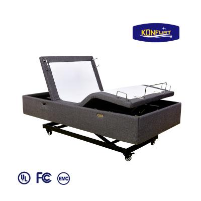 China Top Selling Adjustable (Height) Electric Bed With Electric Soft Cover Massage Function Adjustable Bed for sale