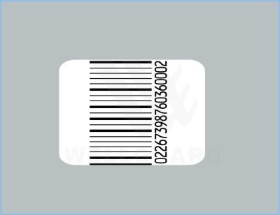 China White EAS Anti-Theft Print Barcode Labels / EAS Security Label for sale