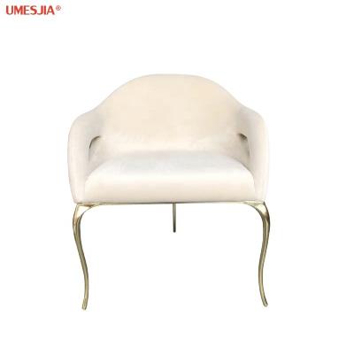 China Cooling Modern Luxury Dining Room Furniture Dining Chair Feet Velvet Upholstery Brass Armchair for sale