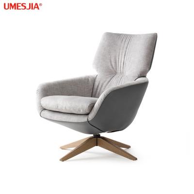 China Italy Modular Modern Designer Armchair Lounge Furniture Genuine Leather Metal Wood Legs Metal Legs Leisure Back Chair High for sale