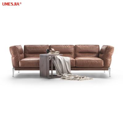 China Modular Sofa Modern Living Room Luxury Italian Premium Leather Corner Sofa Adda Sectional Sofa Set for sale