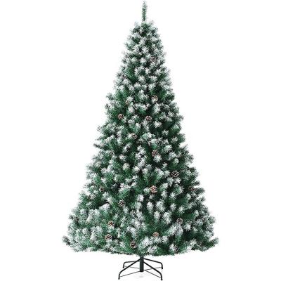 China Wholesale Custom White Painted Artificial Christmas Tree Christamas Decoration PVC Ornaments With Pine Cones for sale