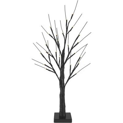 China Christamas Decoration Factory Direct Home Decorative Black Color Led Lighted Birch Trees for sale