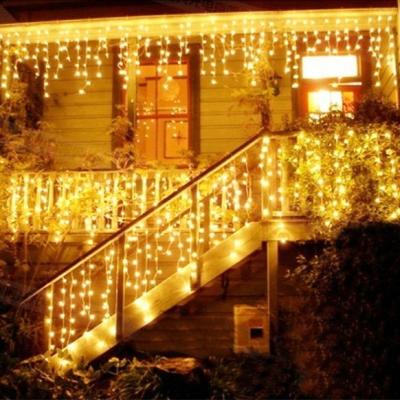 China Chirstmas Decor Led Tree Gold Home Yard Party Lights Indoor Holiday Lighting Christmas Decoration Icicle Lights for sale