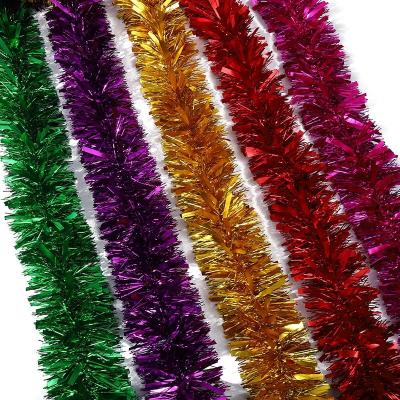 China Christamas Home Decoration WholesaleGarland PET Decor 2m Hanging Decorative Christmas Braid For Party for sale