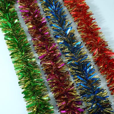 China New Year's Party Garland Decorations Cheap Shiny Christamas Home Decoration 2 Colors Mixed Christmas Braid Ornaments for sale