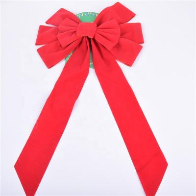 China Big 55cm Whole Christamas Home Decoration Christmas Decoration Sale Red Bow for sale