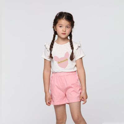 China 2023 Spring Summer Girls Breathable Tee Shirt 3 To 12 Years for sale