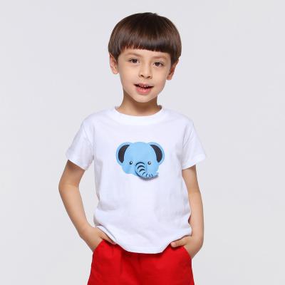 China Handsome Boy Print High Quality Breathable Short Sleeve T-shirt Animal Print Kids Fashion Clothes for sale